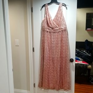 Rose gold sequin dress